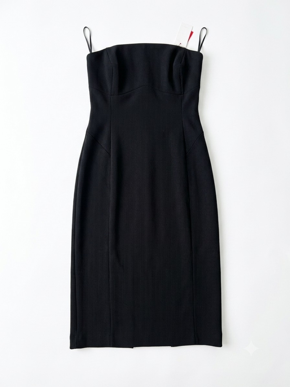 NWT Spanx Black Strapless Midi Sheath Smoothing Silhouette Dress Size XL